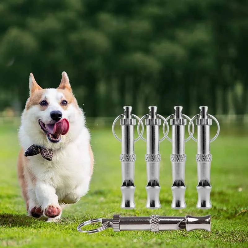 Adjustable frequency dog whistle for training and attention