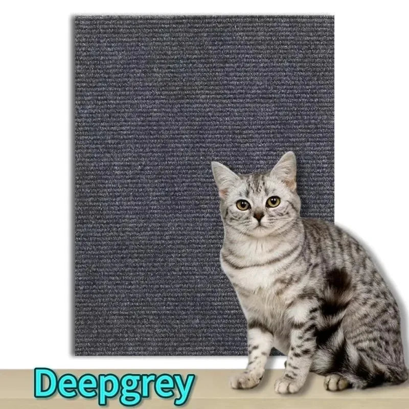 DIY cat scratching carpet mat with adhesive backing